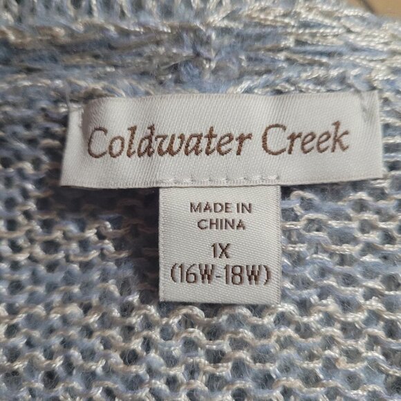 Coldwater Creek V-Neck Sweater - Blue Ombre - Picture 6 of 8
